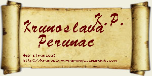 Krunoslava Perunac vizit kartica